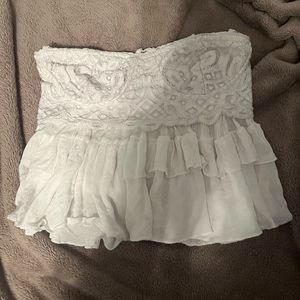 Adella Lace Strapless Corset Top